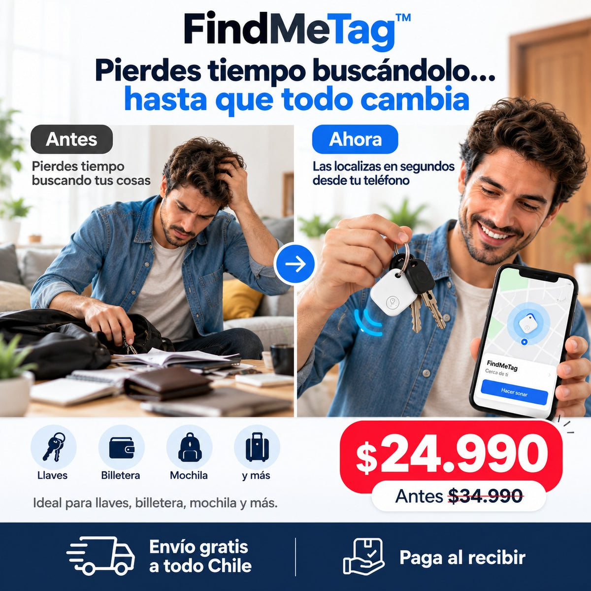 FindMeTag™ | Localiza lo importante en segundos desde tu teléfono